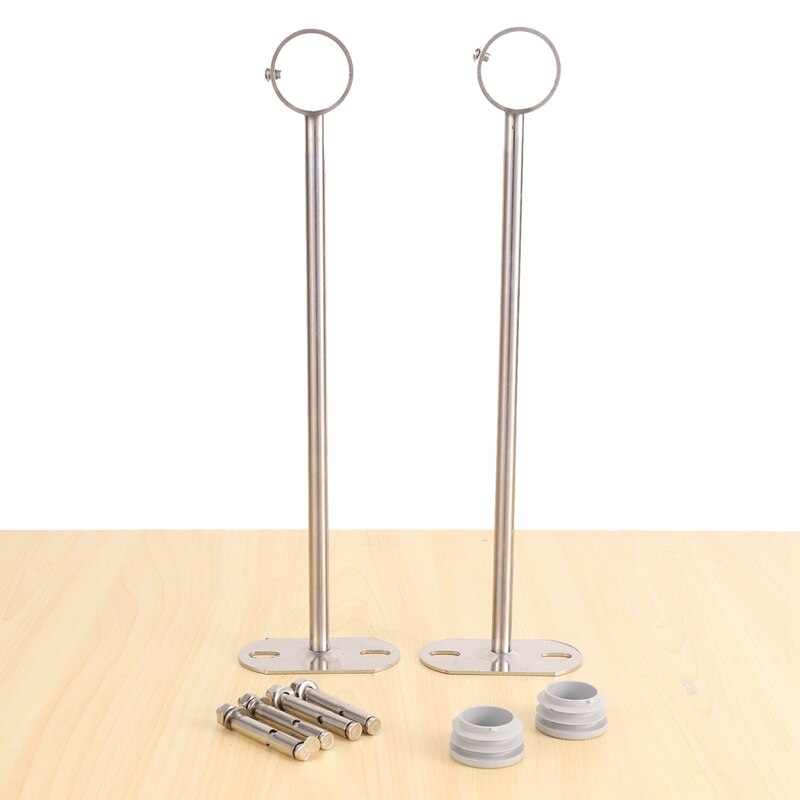 Plafond-Beugel, Garderobe Pijp Beugel, Garderobe Stang Hendel Ondersteuning Houder Pijp Flens Socket 2 Stuks