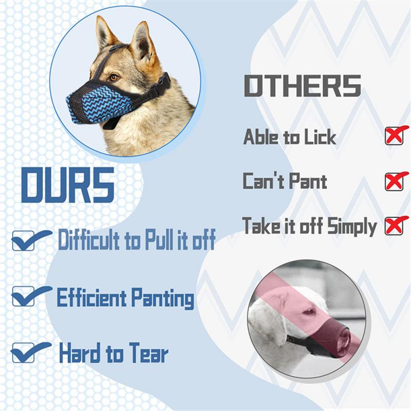 Anti-blaffen Zeer ademende veiligheidsbeperkingen Reflecterende muilkorven voor huisdieren Praktische veiligheidssnuit Trainingsmuilkorf voor grote honden