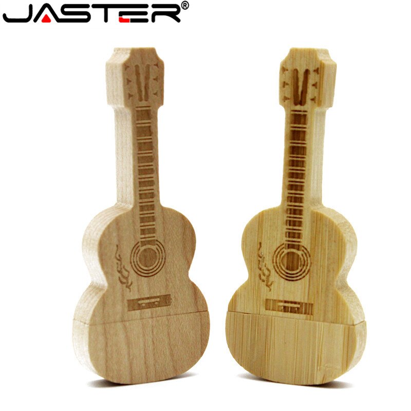 JASTER Holz gitarre usb-stick natürliche holz bambus-stick 64GB 32GB 16GB 4GB memory stick thumb drive freies individuelles logo