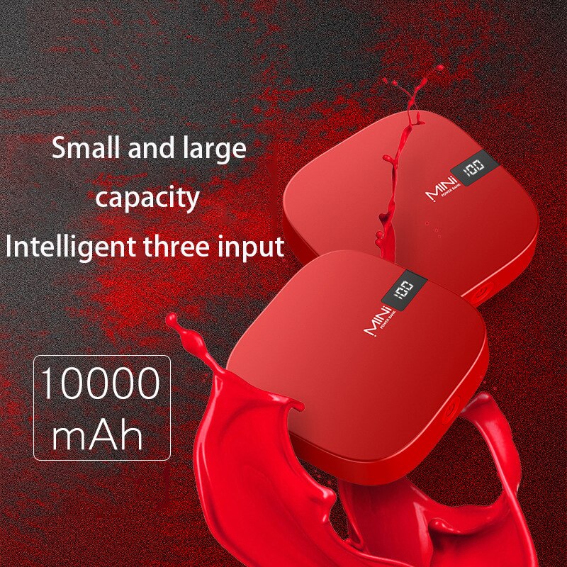 Mini Energie Bank 10000 mAh Typ-C & Beleuchtung schnelle eingang Digital Anzeige Energie Dual USB schnelle ausgabe tragbare Ladung schatz