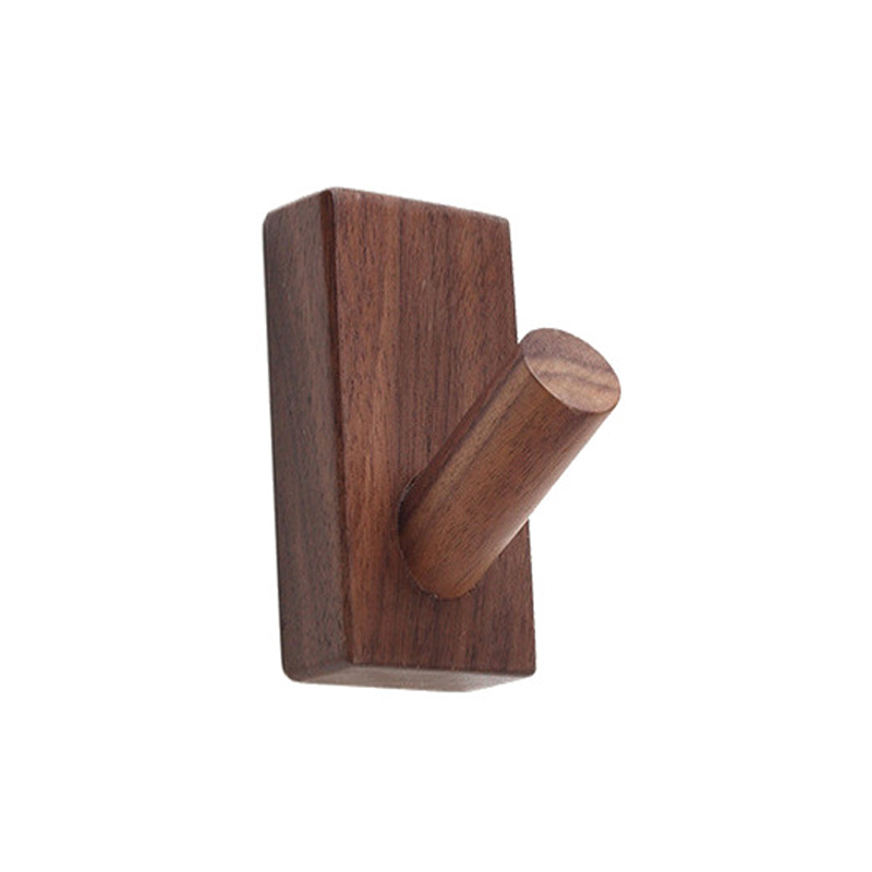 Ganchos de madera Natural para colgar ropa, perchero montado en la pared, soporte decorativo para llaves, sombrero, bufanda, bolso, colgador de almacenamiento, estante de baño: B