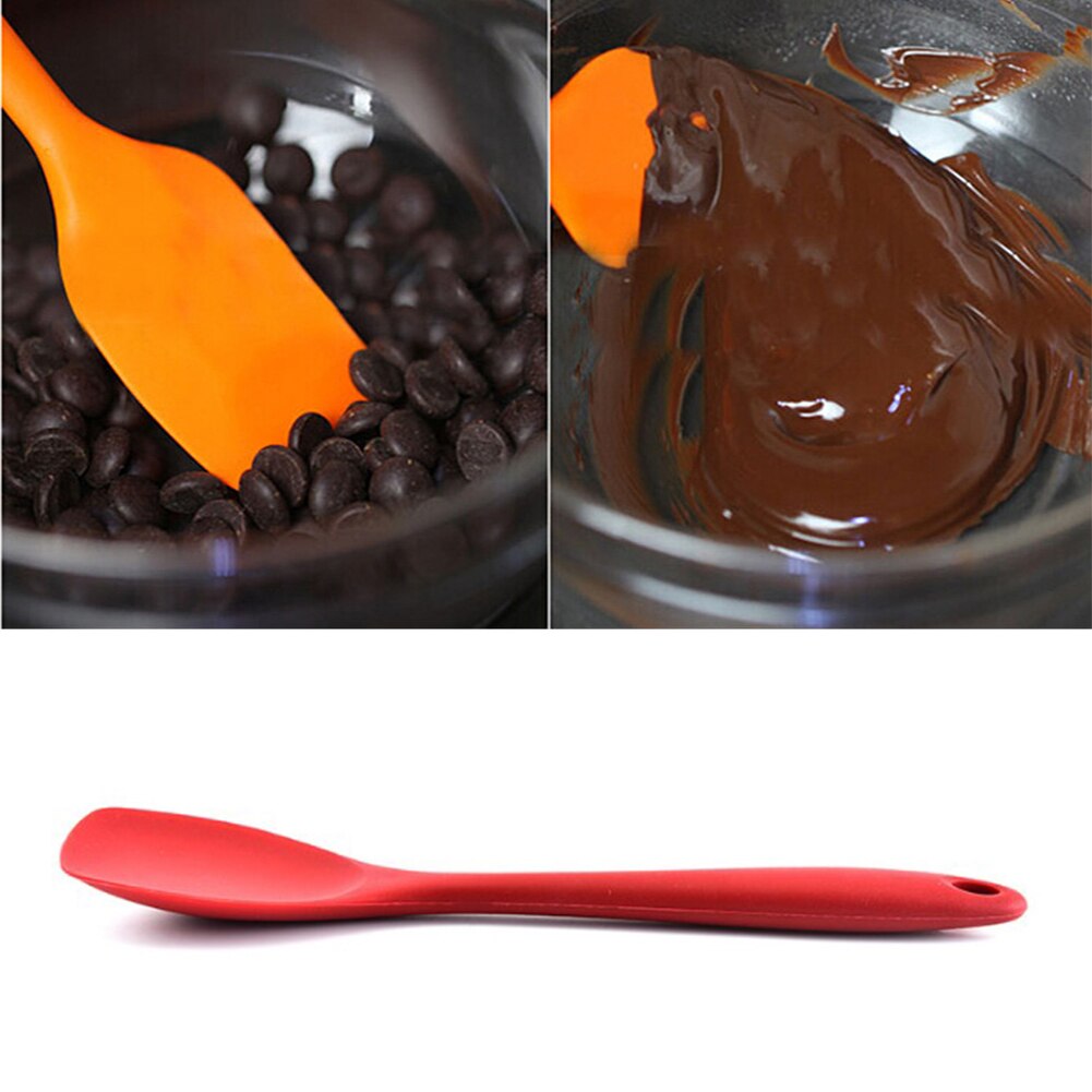 1pc silikonespatel non-stick smør madlavning turner køkkenredskaber kage wienerbrød skraber kage bagespatel fødevaregodkendt ske