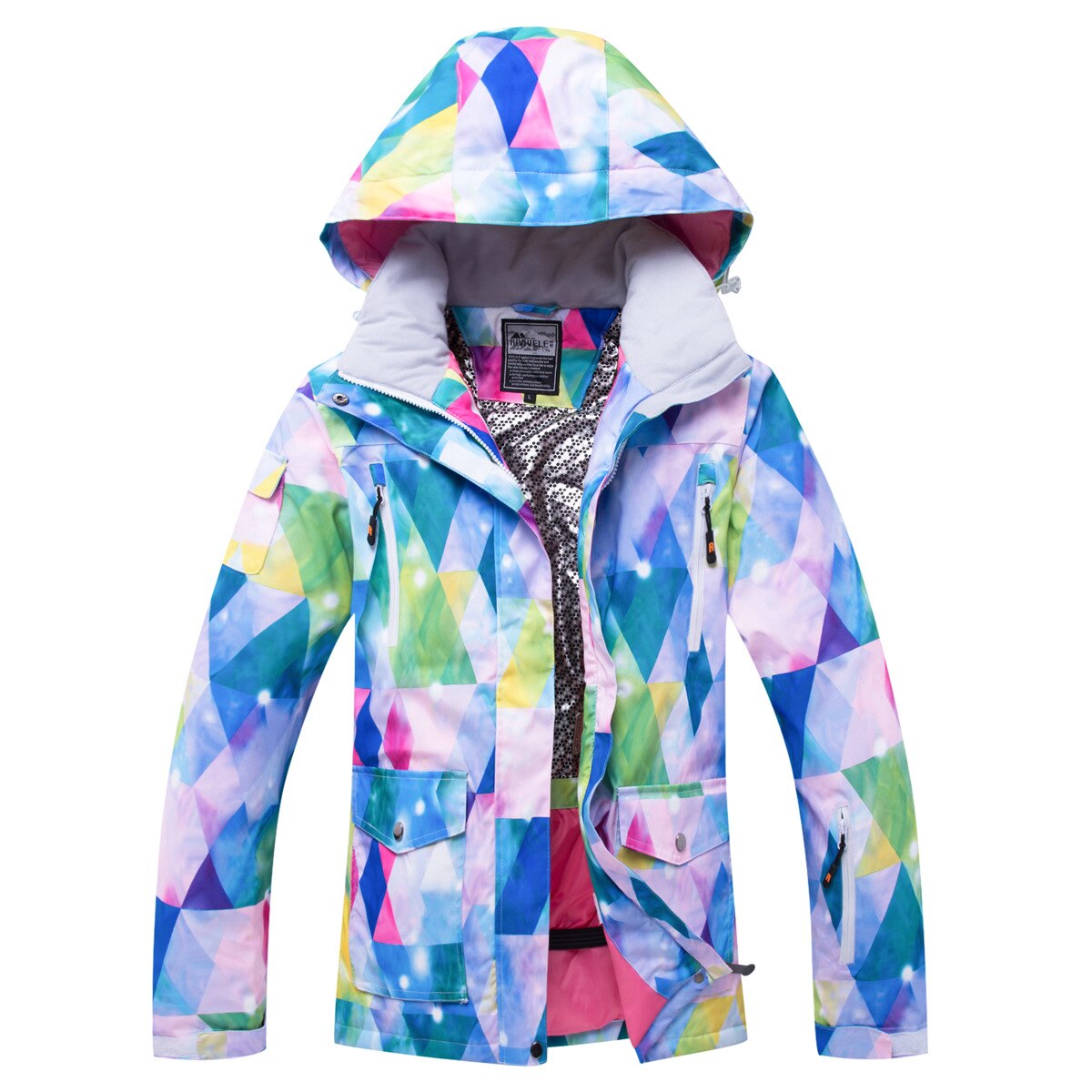 Tanie zimowe ciepłe kurtki narciarskie damskie wodoodporne wiatroszczelne kurtki snowboardowe stroje śnieżne damskie kombinezony narciarskie: Color 2 / XL