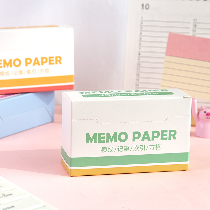 Notepad Met Doos Horizontale Grid Memo Geen-Sticky Dikker Bericht Notes Kawaii Ins Papeleria Briefpapier Kantoor Schoolbenodigdheden