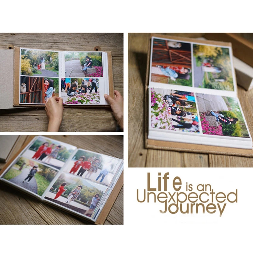Fotoalbums Voor 6 Inch Houder Album 200 Zakken Fotoalbum Boek Bruiloft Scarpbook Kartonnen Albums Foto Baby Album