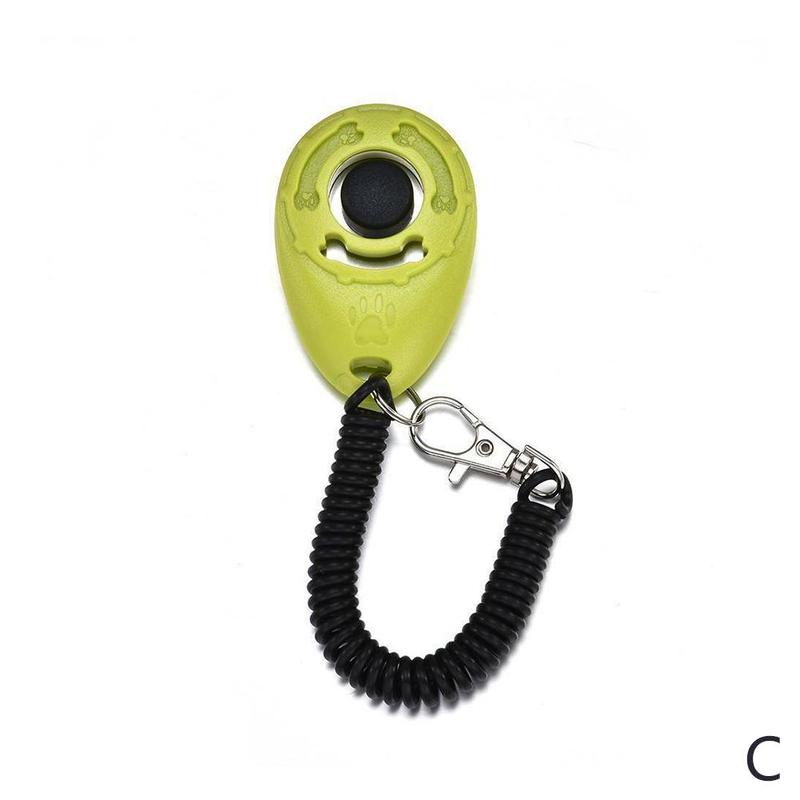 1 Pc animal de compagnie chat chien formation Clicker plastique nouveaux chiens trop sangle poignet aide sifflet clé son formateur clic chaîne outil chien Adjus I1U1: C
