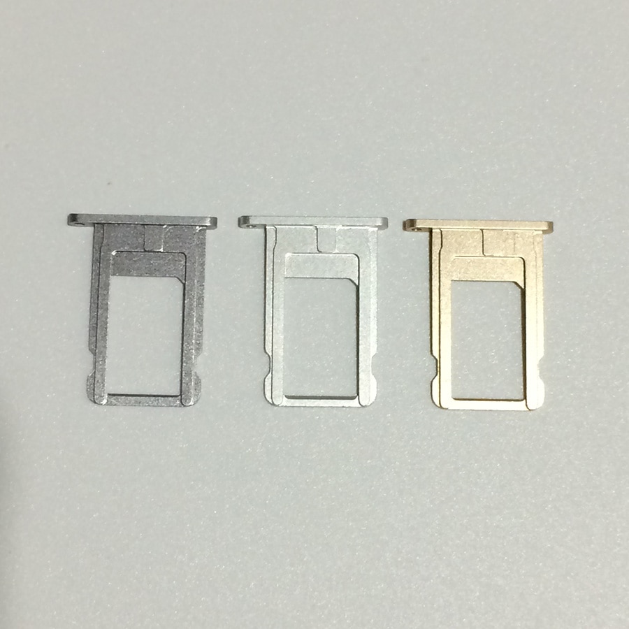 10 stks/partij Voor iPhone 6 6 Plus Originele Nano Sim Card Tray Slot Houder Goud Zilver Grijs Sim-kaart Adapters vervangende Onderdelen