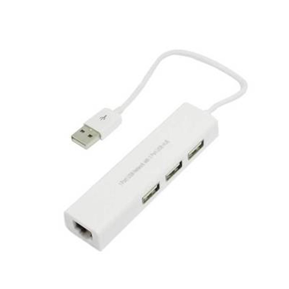 Usb de alta velocidade 2.0 para rede lan ethernet rj45 conversor de adaptador com 3 portas usb 2.0 hub adaptador usb hub para windows 7/8