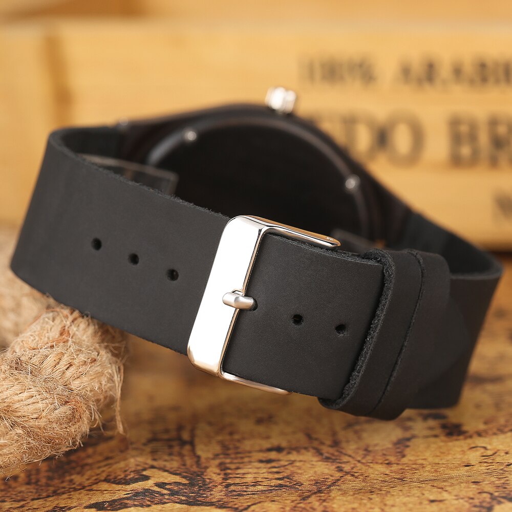 Wereldkaart houten horloge voor heren, duurzaam analoog houten horloge voor dames, dameshorloge van hout