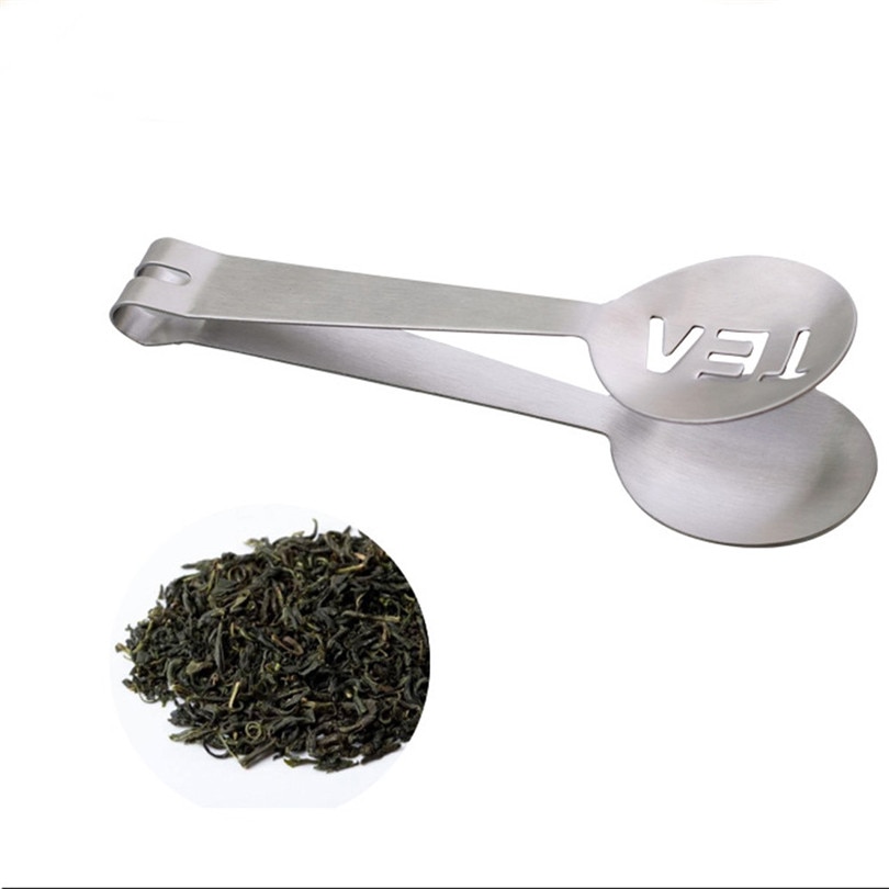 1Pcs Stainless Steel Tea Bag Clip Resistant Teabag Food Set Clip Stainless Steel Tea Bag Tong Squeezer #4A9