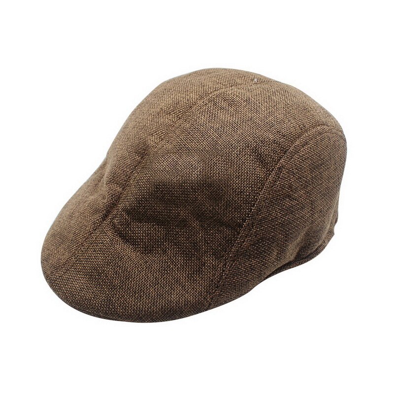 béret casquettes pour hommes femmes Vintage garçon casquette lin extérieur chapeaux soleil chapeau unisexe bec de canard casquettes décontracté: 6