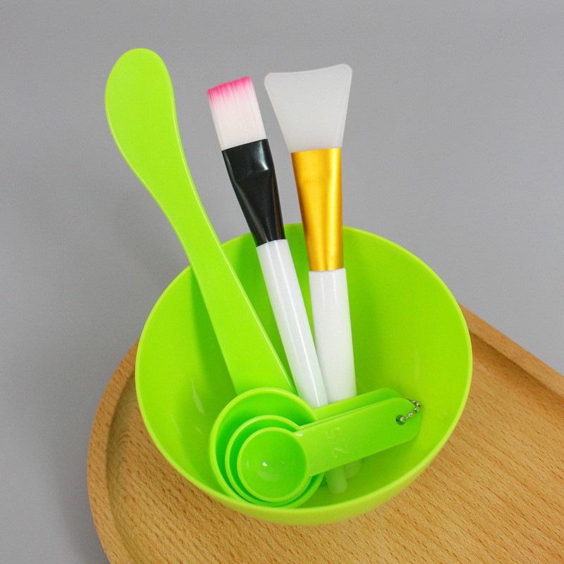 【B】7-teiliges DIY-Gesichtsmasken-Mischset Gesichtsmasken-Mischschüssel-Set Gesichtsmaskenschüssel, Spatel, Silikon-Gesichtsbürsten, Löffel
