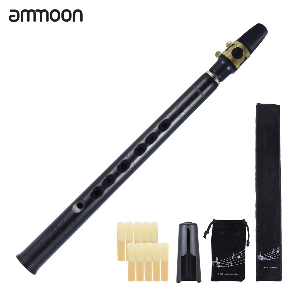 Ammoon Mini Pocket Bb sassofono Sax ABS con bocchini contralto 10 pezzi Reed borsa per il trasporto strumento a fiato