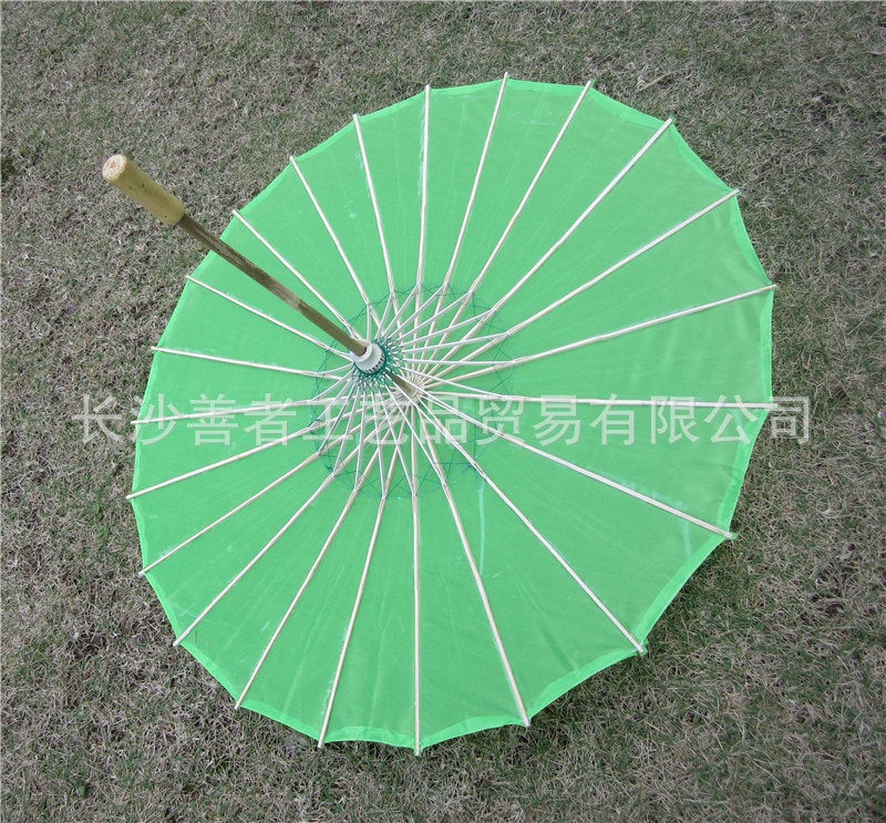 Chinese colored fabric umbrella, white pink parasols, China traditional dance color parasol, Japanese silk props