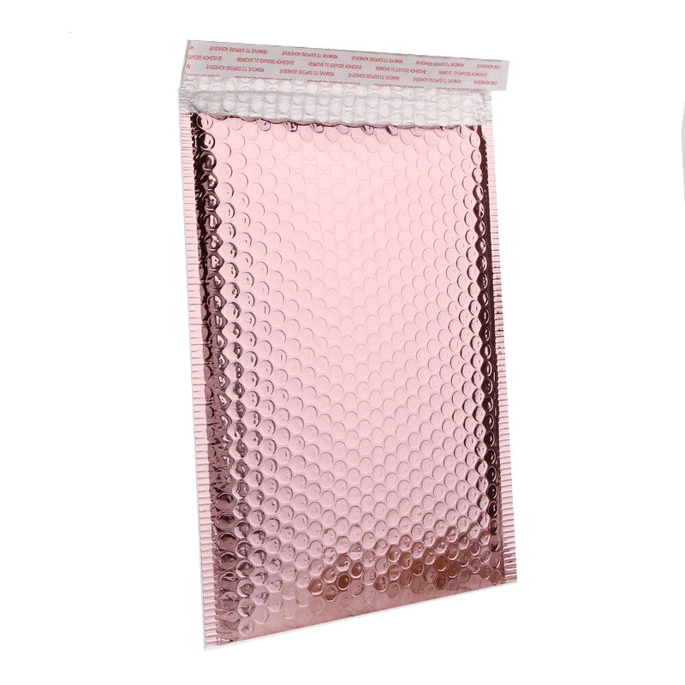 10pcs Rose Gold Bubble Envelop/Rose Gold Foil Bubble Mailer for Packaging & Wedding Favor Bag&Mailing Envelopes: 23x29cm