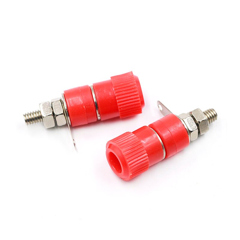 10 Stks/partij Terminal Blokken JS-910B 4Mm Versterker Terminal Connector Bericht Banana Plug Jack Mount Zwart 5 Rode 5: Red-S