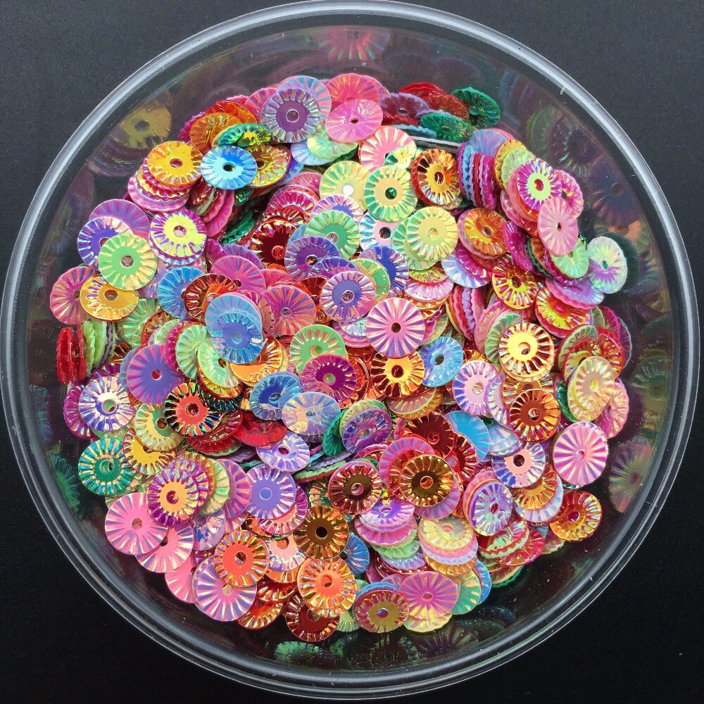 60g 6mm bloemen ronde platte losse pailletten pailletten naaien, bruiloft knutselen, vrouwen kinderen schoenen kleding hoed diy kledingstuk accessoire
