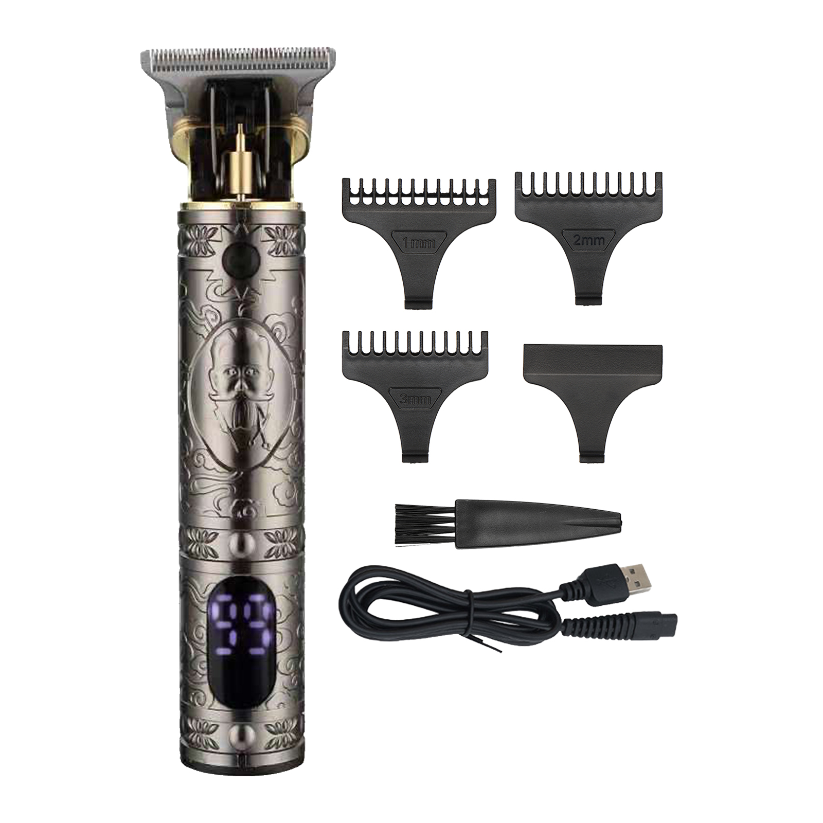 Hair Trimmer Clipper air Clipper Electric Trimmer Baldheaded Barber Cordless Hair Cutting Beard: H45040GY-1