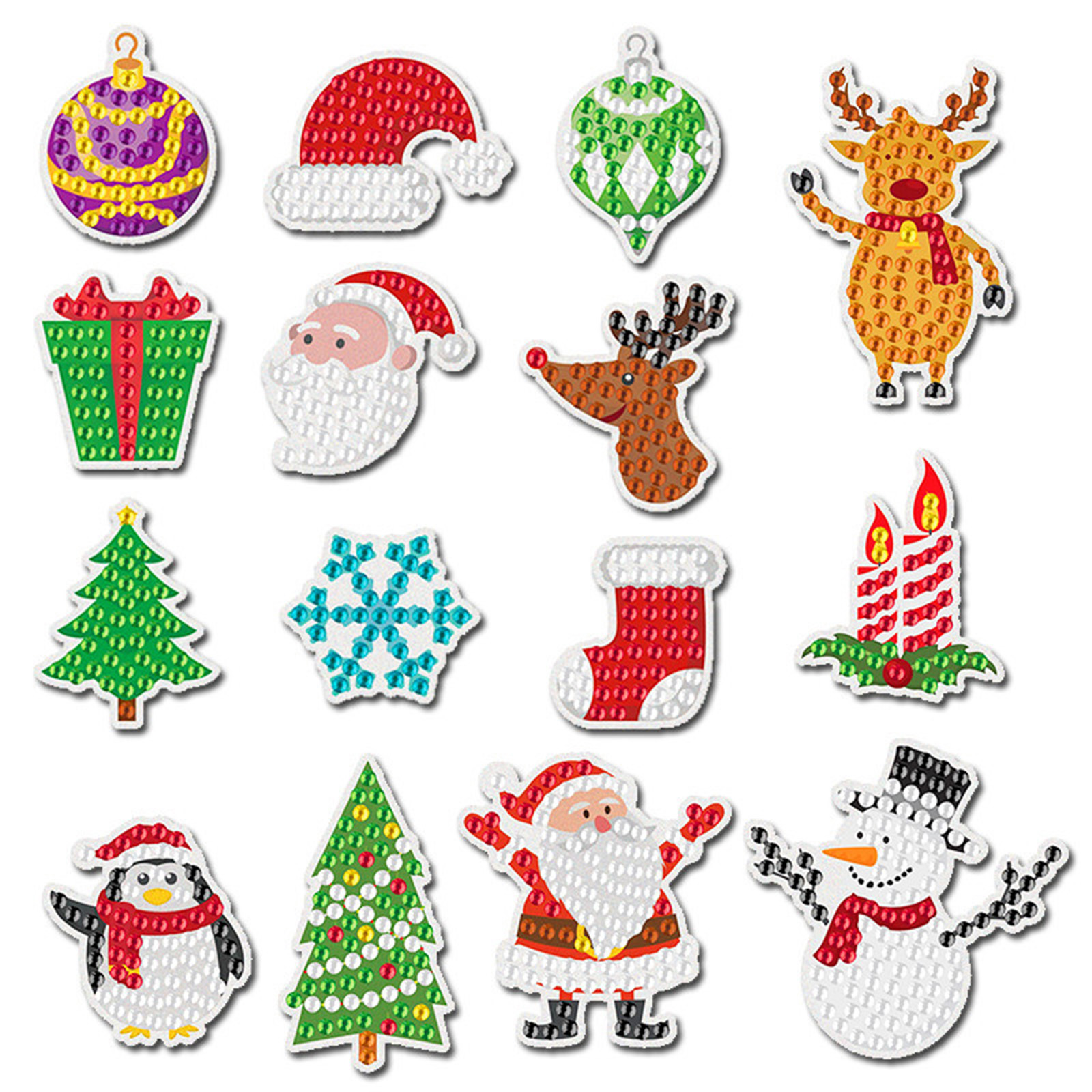 Newest DIY Diamond Painting Stickers Kits Christmas Diamond Painting Art Craft for Kids and Adults Beginners: C
