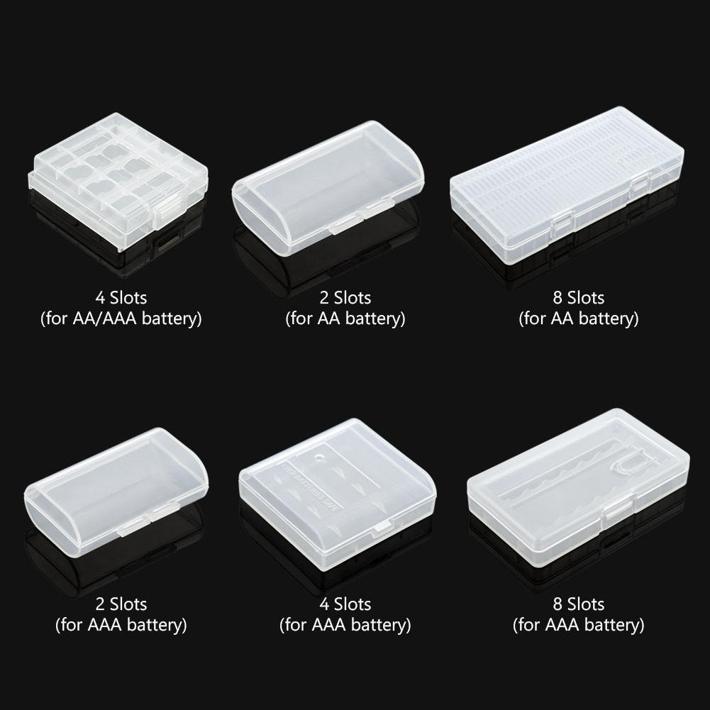 Soshine sc-6 Diversi Elistooop Custodia in Plastica Contenitore Della Cassa Del Sacchetto dell'organizzatore Della Cassa Della Scatola di Immagazzinaggio Del Supporto Coperchio Della Scatola per AA AAA Batteria scatola