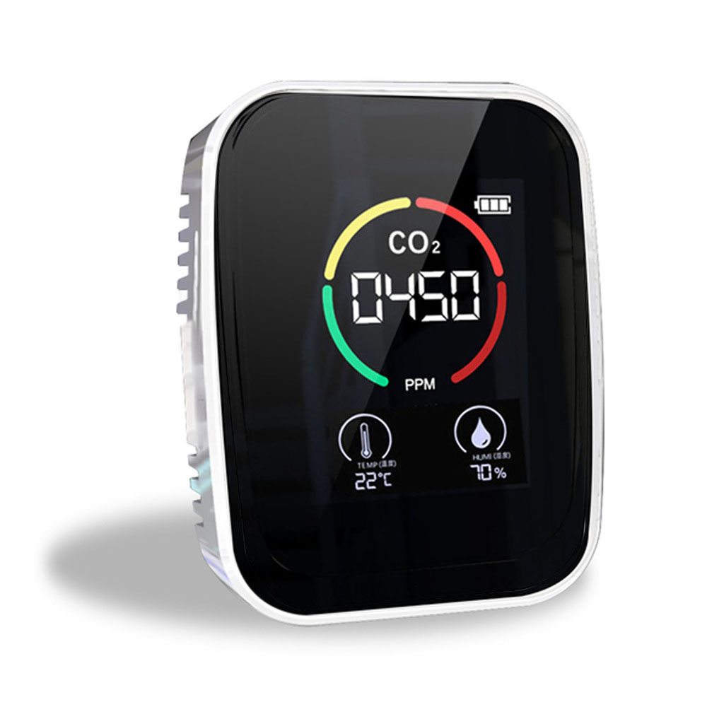 Multifunctional 5in1/3IN1 CO2 Meter Digital Temperature Humidity Tester Air Monitor Carbon Dioxide TVOC HCHO Detector: White 3 in 1
