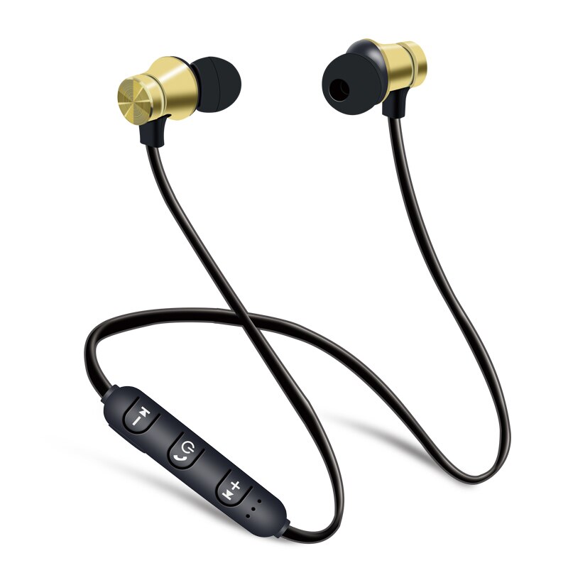 Auriculares magnéticos con Bluetooth, Auriculares deportivos para iPhone, Samsung, Xiaomi, Ecouteur: Gold829