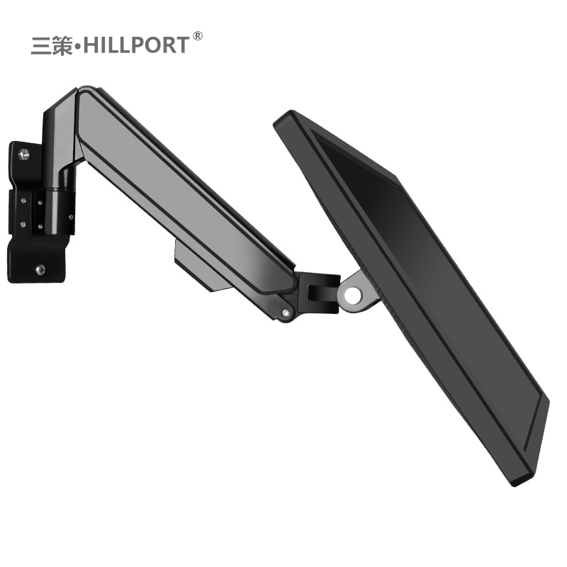 Hillport Monitor Houder Gasveer Arm Led Lcd Tv Wall Mount 10 "-32" Aluminium 180 Graden laden 2-9kgs