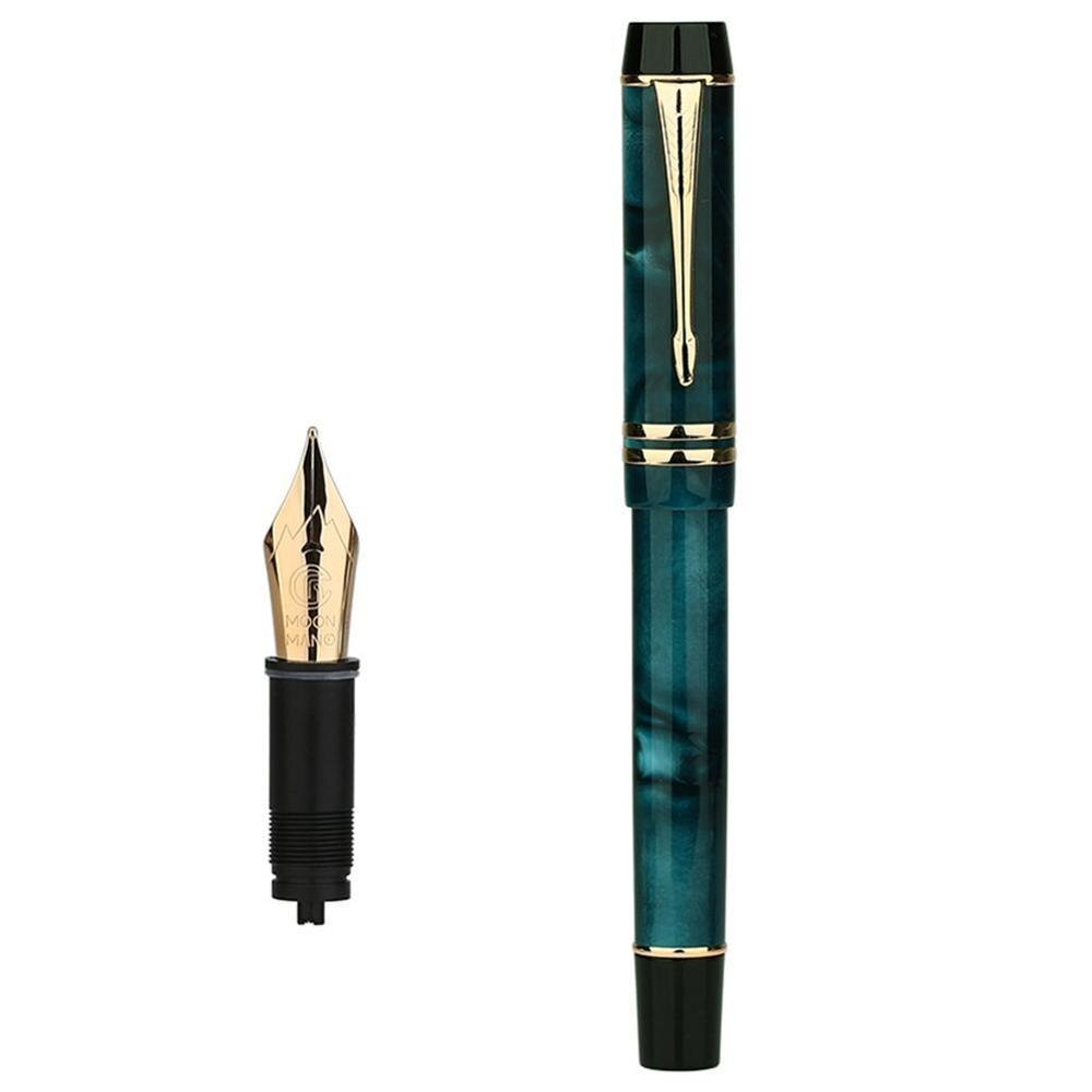 Moonman  m600s checkerboard vulpen iridium fijne flexibele penpunt 0.5mm uitstekende kantoorpen