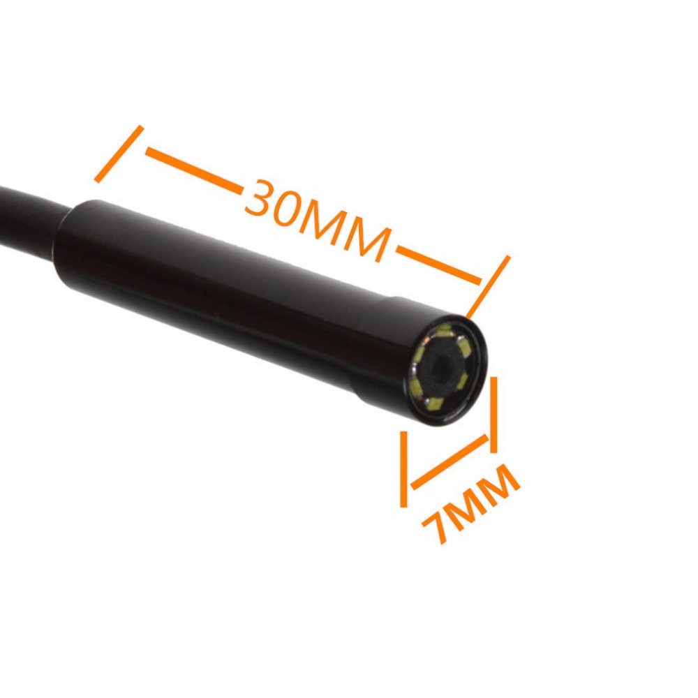 6 LED 5.5mm 1/1.5/2/3.5/5M Lens Endoscope Waterproof Inspection Borescope for Android Focus Camera Lens USB Cable Endoscope