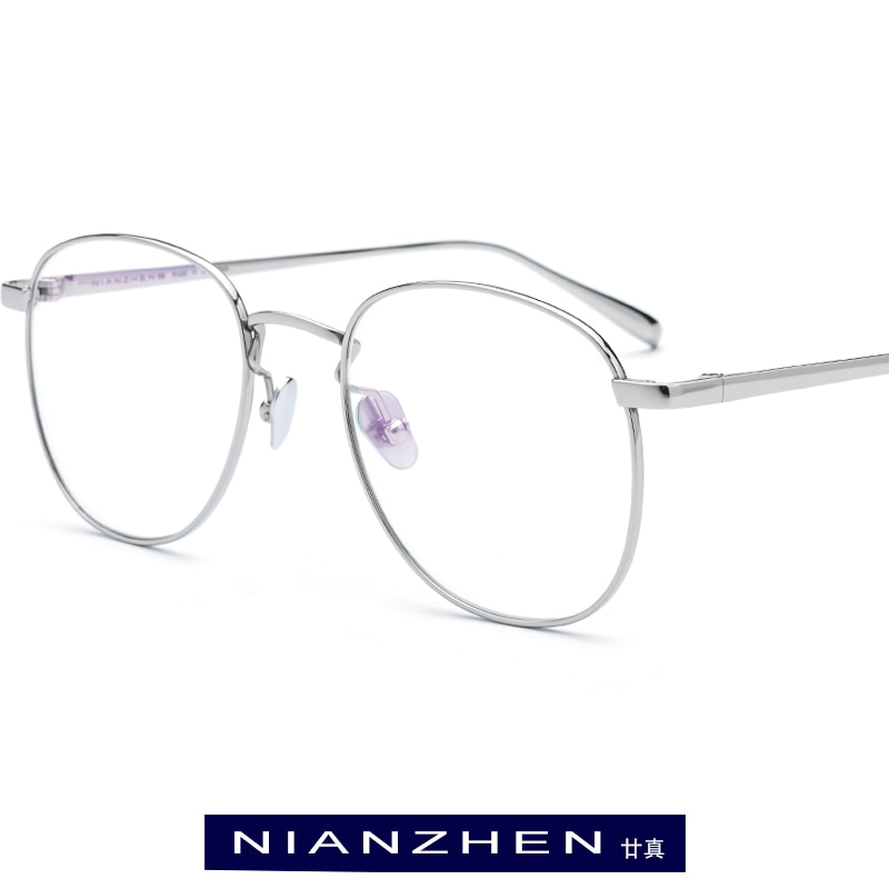 Pure Titanium Brilmontuur Mannen Retro Ronde Bijziendheid Optische Brillenglazen Frames Vrouwen Retro Pilot Koreaanse Eyewear