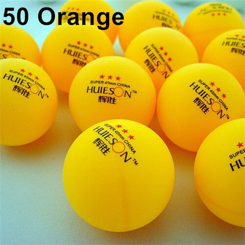 30 50 100 pièces 3 étoiles 40mm 2.9g blanc Orange balle de Ping-pong Amateur formation avancée balle balles de Tennis de Table balle de Ping-pong: 50 orange