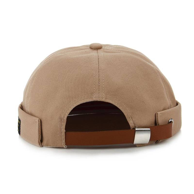 Vintage hip hop mænd kvinder hat vasket bomuld retro kraniet cap justerbar brimless hat udlejer åndbar beanie hat