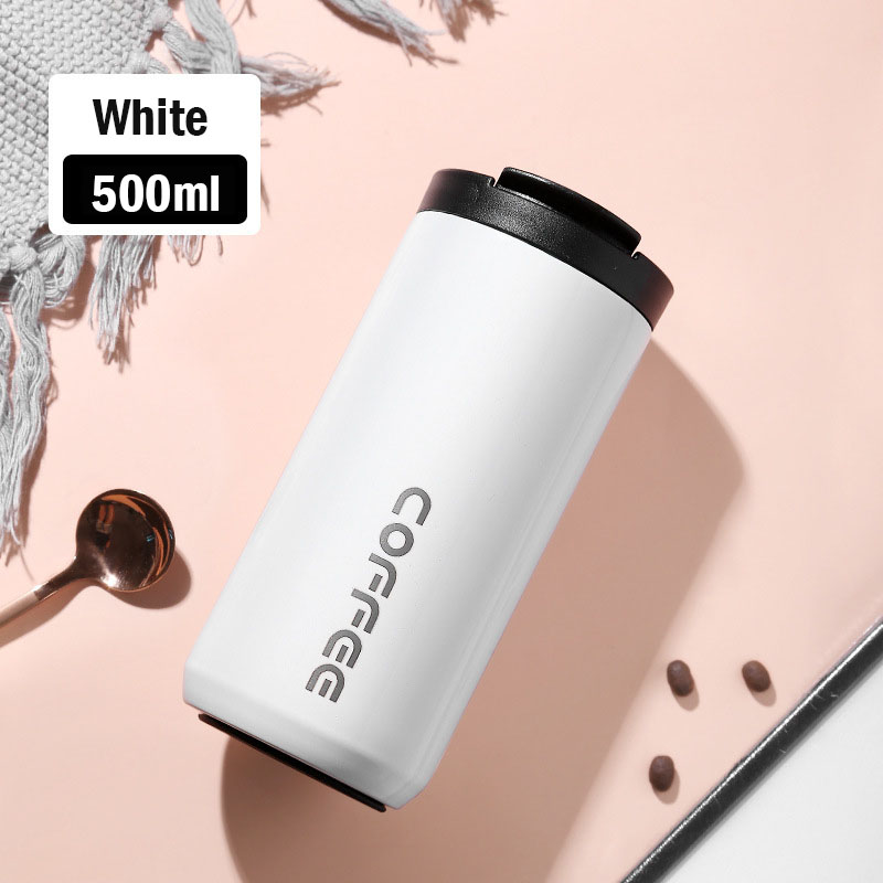 Xiaomi 400ml/500ml Double Stainless Steel 304 Coffee Mug Leak-Proof Thermos Bottle Mug Travel Thermal Cup Portable Youpin: Blue