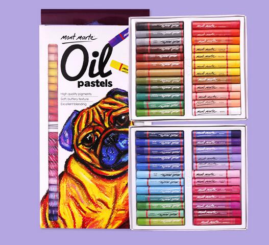 Pasteles al óleo de 12 Colores, arte de Pastel de agua para el aula escolar y arte para colorear para niños y adultos, todos los artistas: 48-Colors
