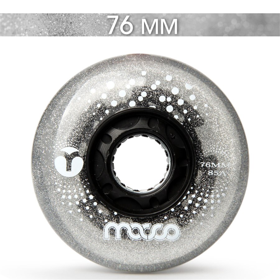 Ruedas de patín en línea con iluminación Micro LED, llantas de patinaje resistentes 85A Slalom deslizantes 68 70 72 76 80mm para Patines SEBA Powerslide: 76mm