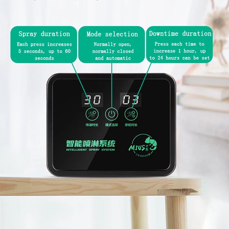 Intelligent Spray System Touch Screen Sprinkler System Tropical Rain Forest Ecological Cylinder Sprinkler Misting System