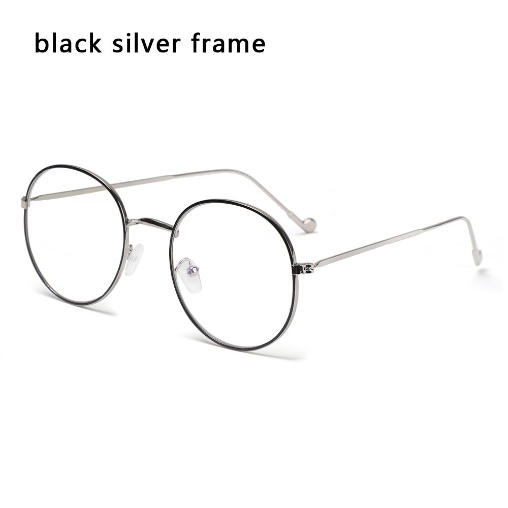 Ultralight Platte Spiegel Brillen Computer Bril Transparant Frame Brillen Stralingsbescherming Vision Care Anti Blauw Stralen: black silver frame