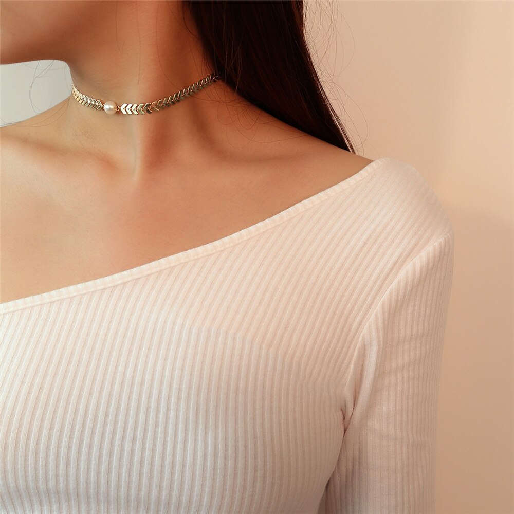 SexeMara Multi Pfeil choker Halskette Frauen Halsketten Hals Fishbone Flugzeug Halskette Flache Kette Chocker Auf Hals Schmuck