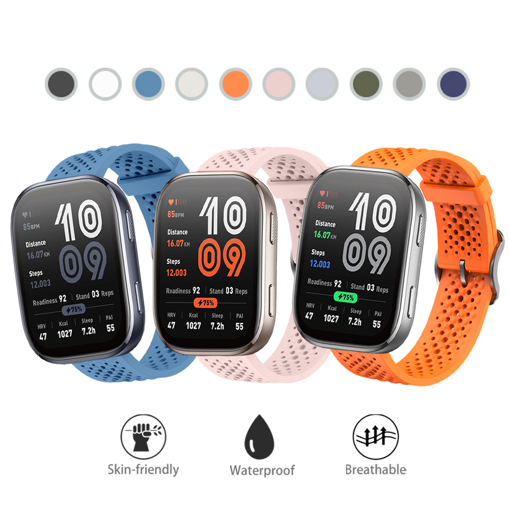 Silikonarmband für Amazfit Bip 6, Original-Armbinde, 22 mm, universelles Ersatzarmband für Amazfit Gleichgewicht/Gepard Profi