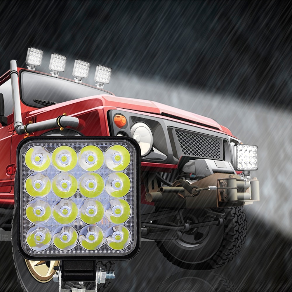 Nlpearl mini 12v 24v off road led bar 42w 48w led lys bar spot flood led arbejdslys til lastbil traktor atv båd bil forlygter