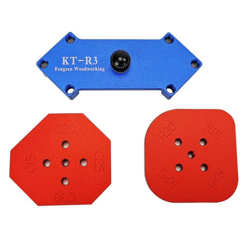 KT-R3 Woodworking Arc Positioning Template Aluminum Alloy KT-R2 Fillet R Angle Arc Half-round Positioning Plate Tool