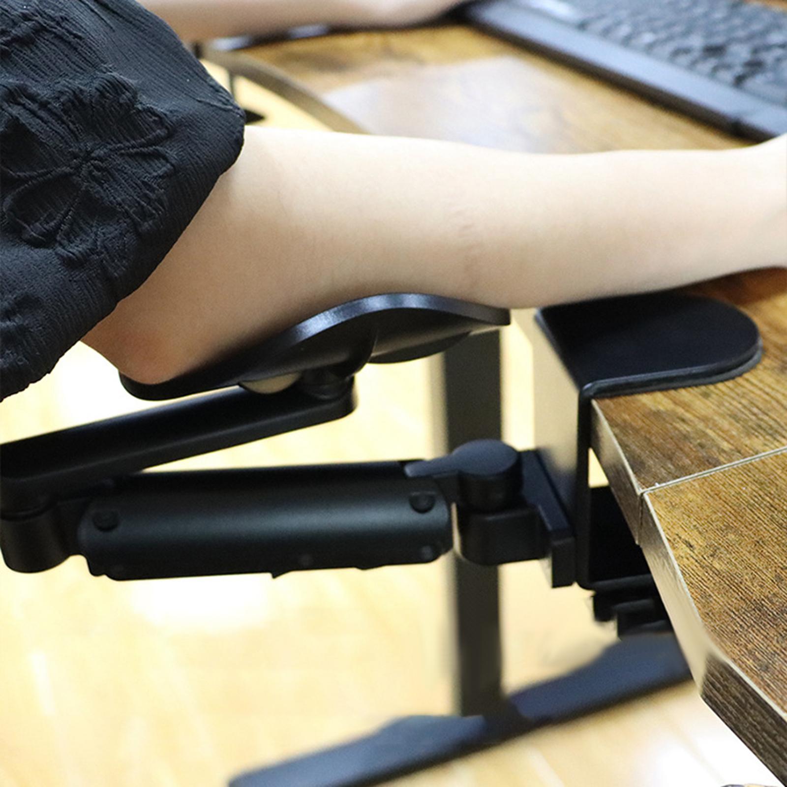 Reposabrazos portátil para escritorio, soporte ergonómico y ajustable para silla de escritorio, bandeja para teclado, reposabrazos