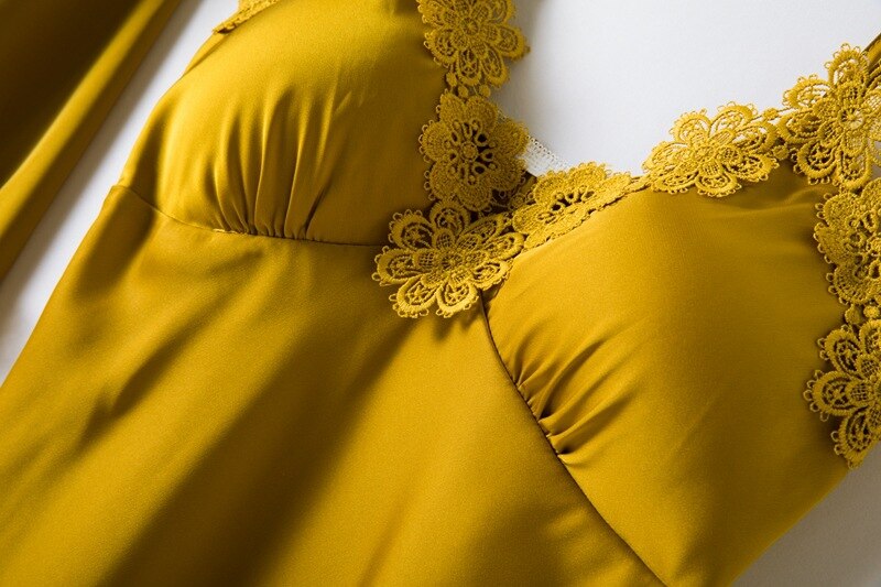 Vrouwen Sexy Intieme Nachtkleding Set 2 Stuks Nachtjapon Kant Zijde Lady Robe Set Brides Bruidsmeisje Wedding Robe Slaap Slijtage Jurk