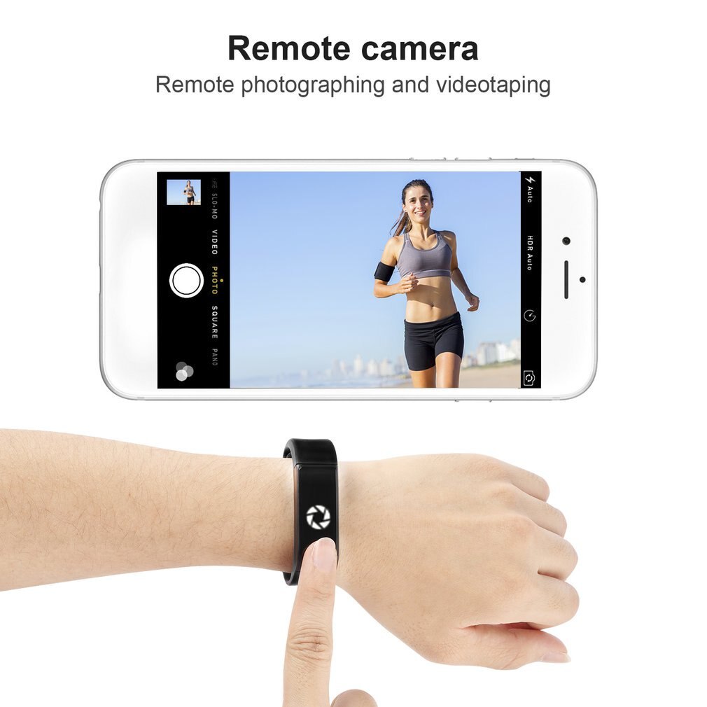 unisex oled aktivitetsarmbånd sporer vanntett smart armbånd 4.0 trådløs svart til iphone 5 Plus sport voksen  i5 Plus