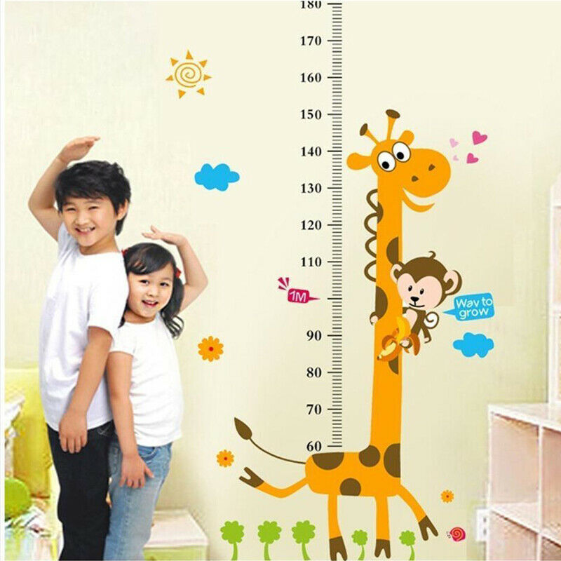 Kinderen Hoogte Groeimeter Maatregel Muursticker Kinderkamer Decor Animal Decal Giraf Muursticker