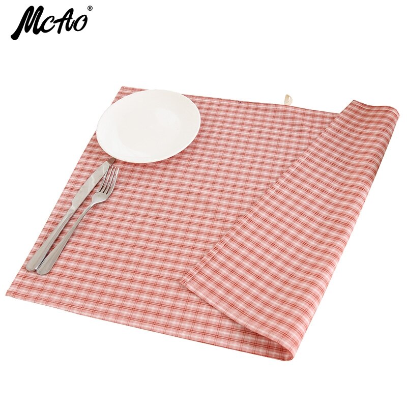 Mcao kafe serviett bomull vanlig bord restaurant skotsk stil serviett husholdning kjøkken dekorasjon tilbehør 60*45 cm h29