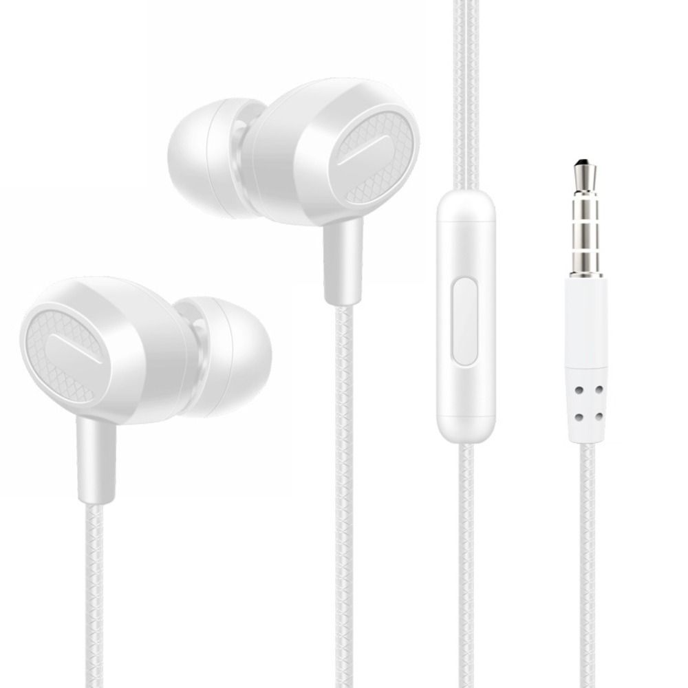1PC 3.5mm Wired Earphones Universal In-ear Headphones Portable Subwoofer Stereo Sports Earphone With Mic Noise Cancelling Earbud