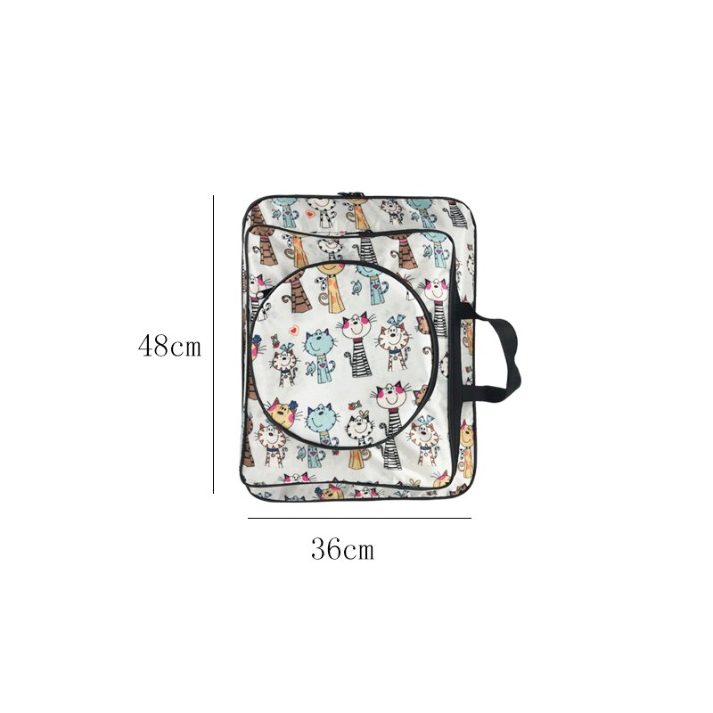 Cute Animal Printing Drawing Set Art Bag A3 Sketch Pad/Drawing Kit 8K Art School Bag Painting Bags for Kids Sketch Bag