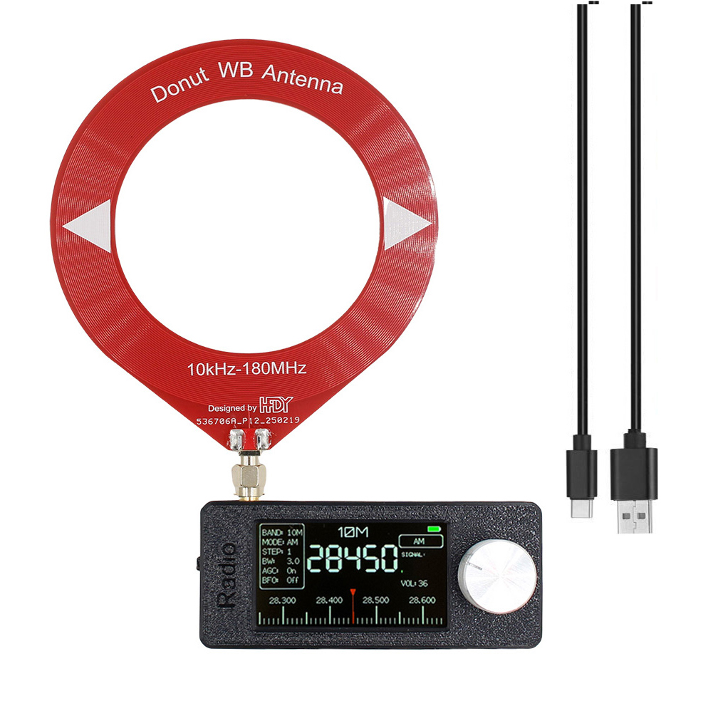 SI4732 0.5-108 mhz Mini Radio tascabile LSB USB AM FM Ricevitore radio tutte le bande con 2 pezzi Antenna FM/AM Radio HF SW MW VHF Radio: Oro