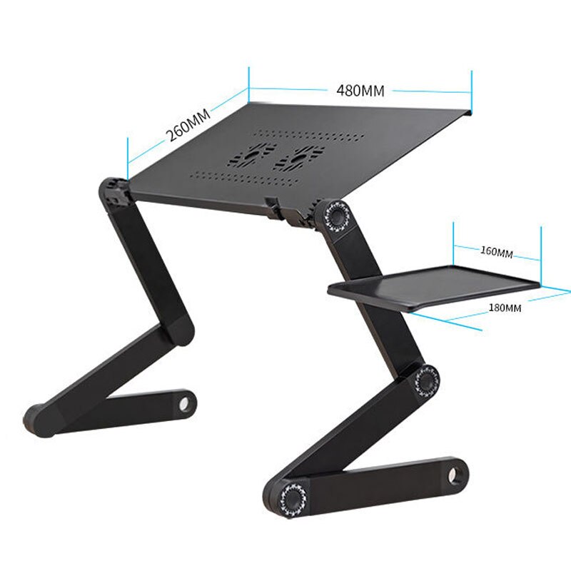 Portable Adjustable Aluminum Laptop Desk Stand Table Vented Ergonomic TV Bed laptop stand Working Office Riser Bed Sofa